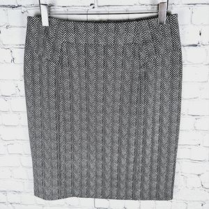 MICHAEL MICHAEL KORS | chevron stretch exposed zipper pencil skirt